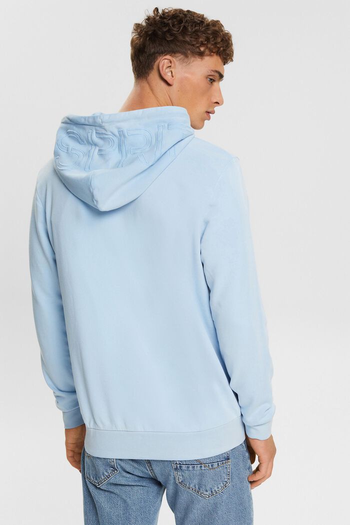 Gerecycled: sweatshirt met capuchon, LIGHT BLUE, detail image number 3