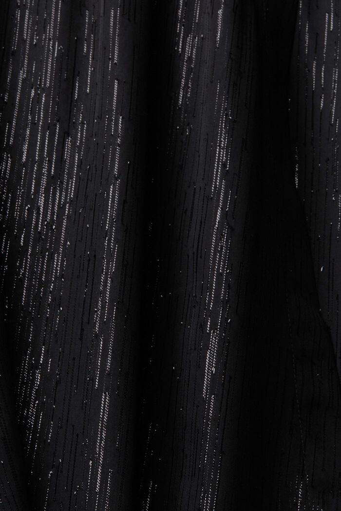 Chiffon wikkeljurk met glitters, BLACK, detail image number 5