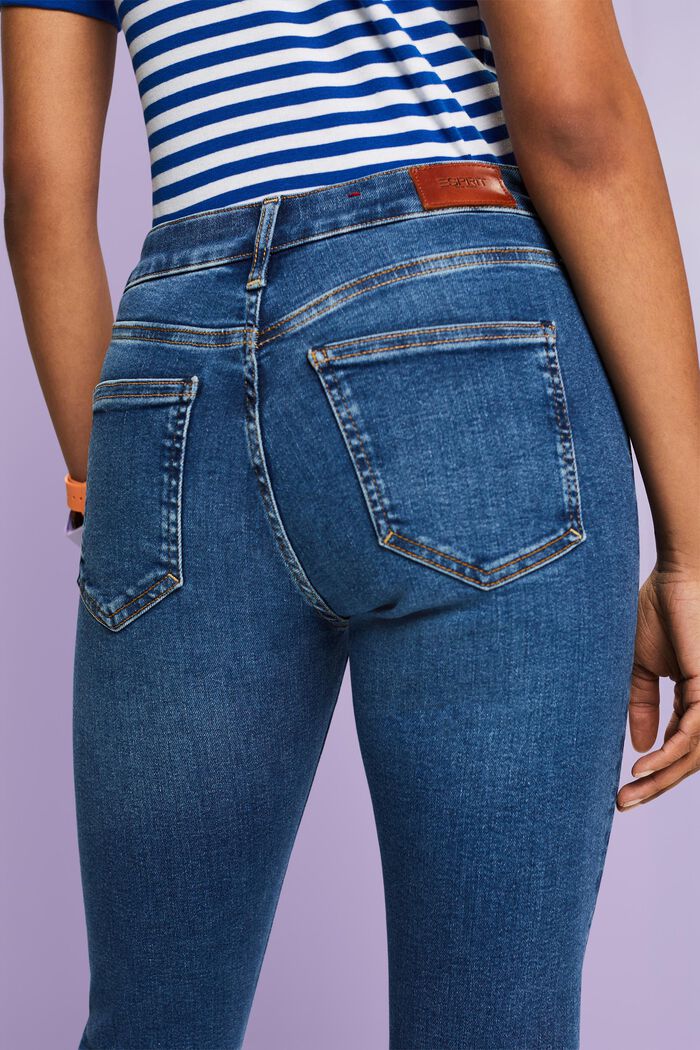 Slim fit jeans met middelhoge taille, BLUE MEDIUM WASHED, detail image number 2
