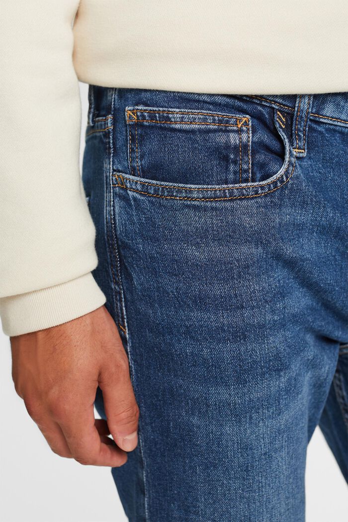 Gerecycled: slim fit jeans, BLUE MEDIUM WASHED, detail image number 3