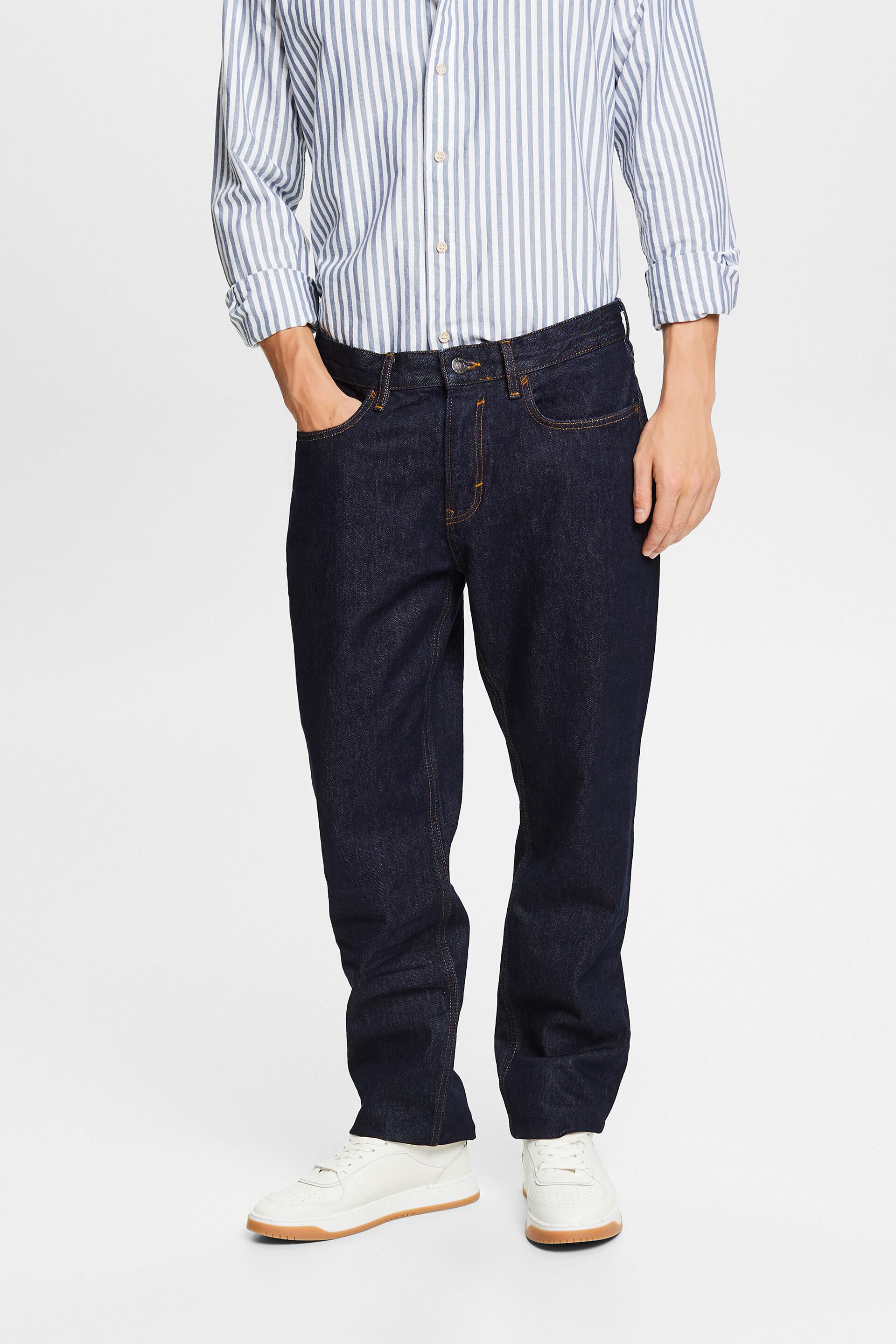 Blauw Jeans met rechte pijpen van duurzaam katoen