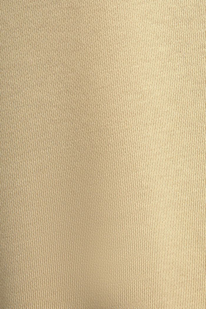 Uniseks logo-sweatshirt van katoenen fleece, BEIGE, detail image number 4