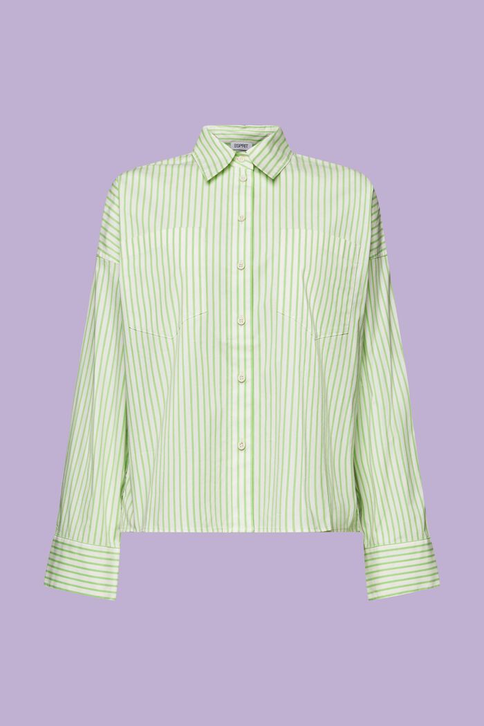 Gestreept overhemd met buttondownkraag, GREEN, detail image number 6
