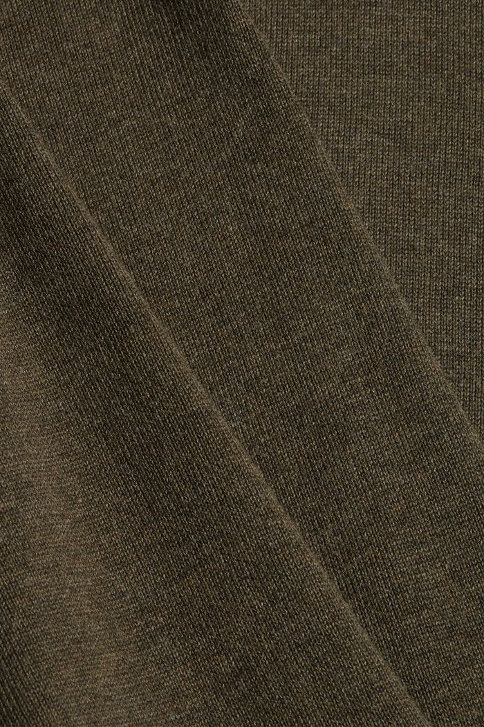 Basic trui van 100% pima katoen, DARK KHAKI, detail image number 4