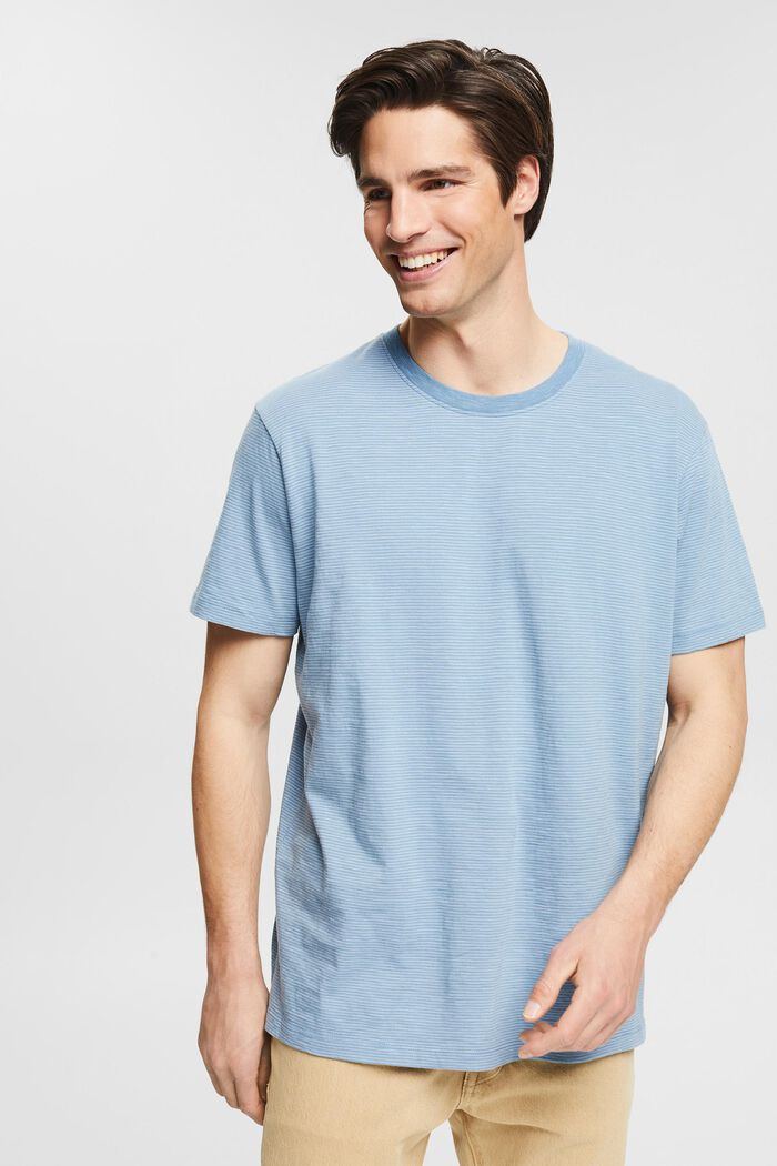 Jersey T-shirt met streepmotief, BLUE, detail image number 0