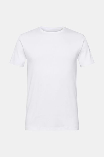 Jersey T-shirt met slim fit, WHITE, overview