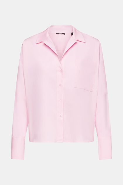 Popeline blouse, LIGHT PINK, overview