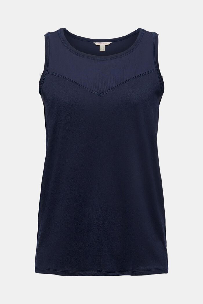 Gerecycled: Active top met E-DRY, NAVY, overview