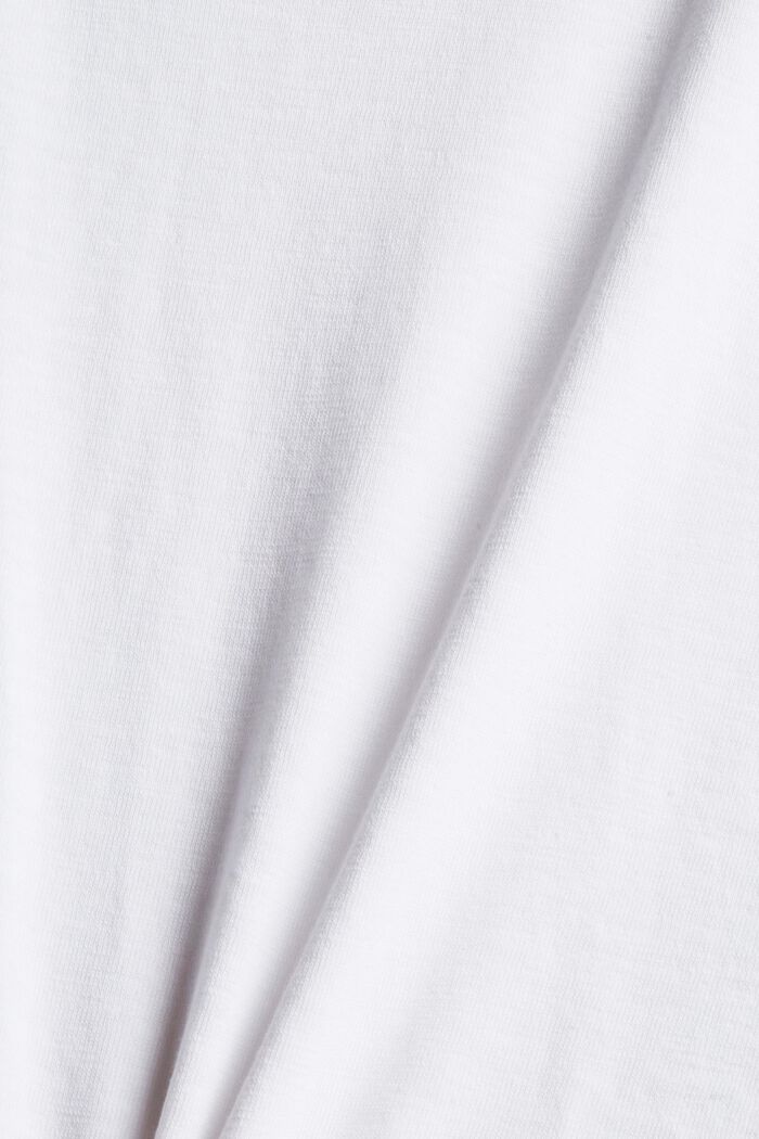 T-shirt met V-hals, WHITE, detail image number 4