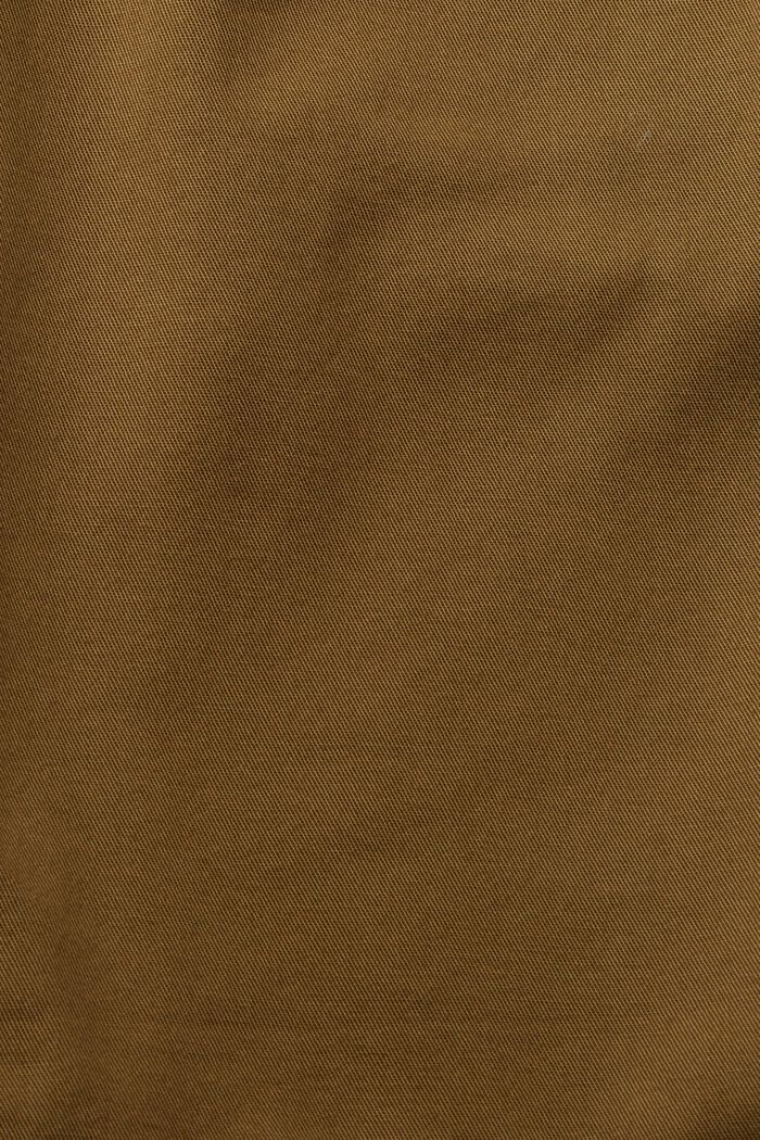 Short met hoge taille van 100% pima katoen, KHAKI GREEN, detail image number 1