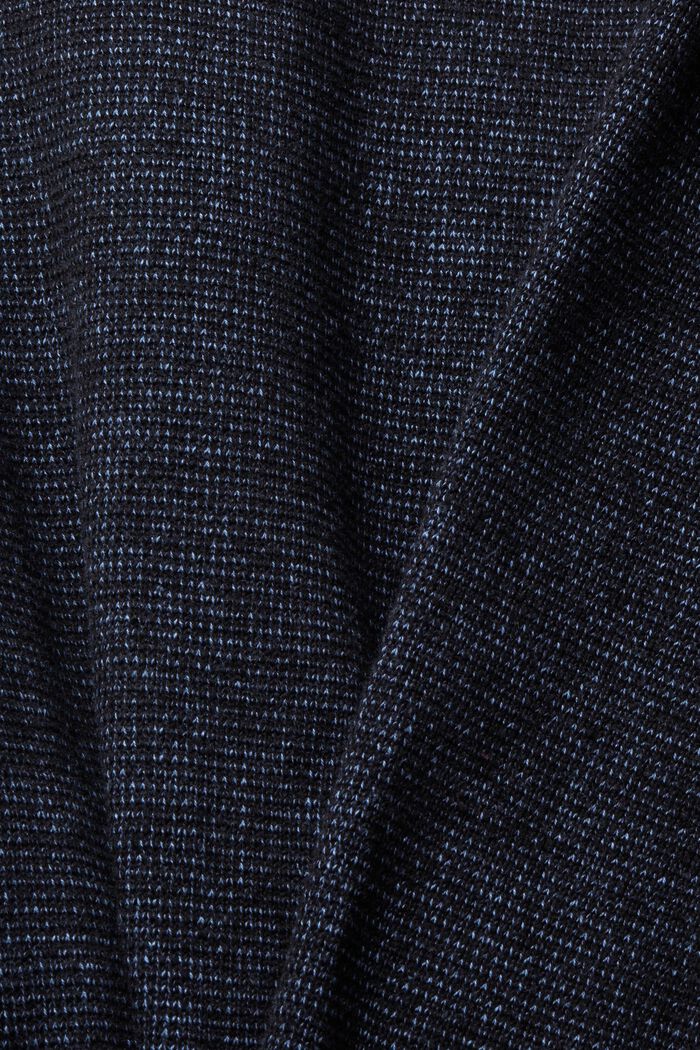Gemêleerde gebreide trui, NAVY, detail image number 5