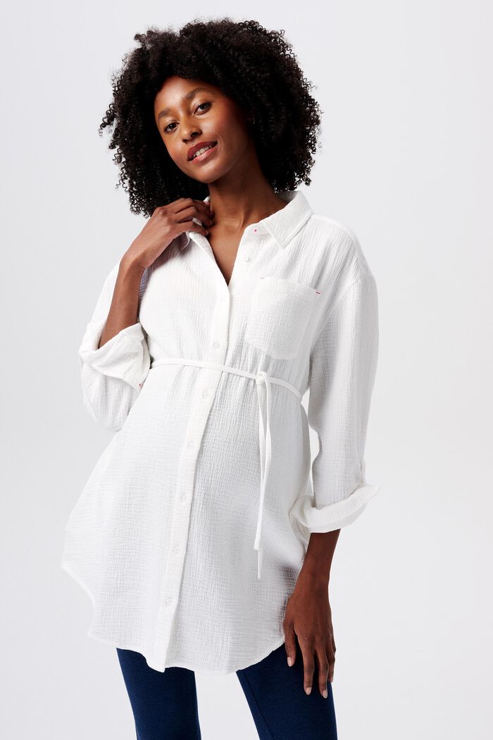 MATERNITY blouse met lange mouwen, BRIGHT WHITE, detail image number 0