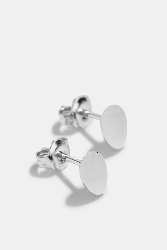 Ovale oorstekers van sterlingzilver, SILVER, detail image number 1