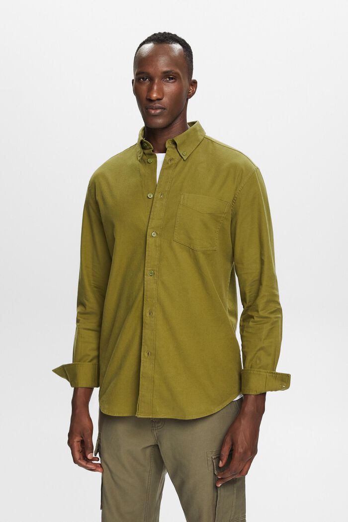 Twill regular fit-overhemd, OLIVE, detail image number 0