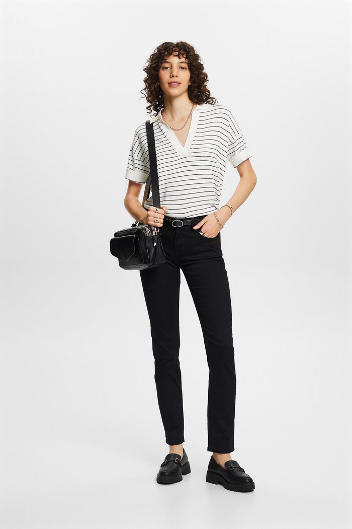 Slim fit jeans met middelhoge taille, BLACK RINSE, detail image number 1