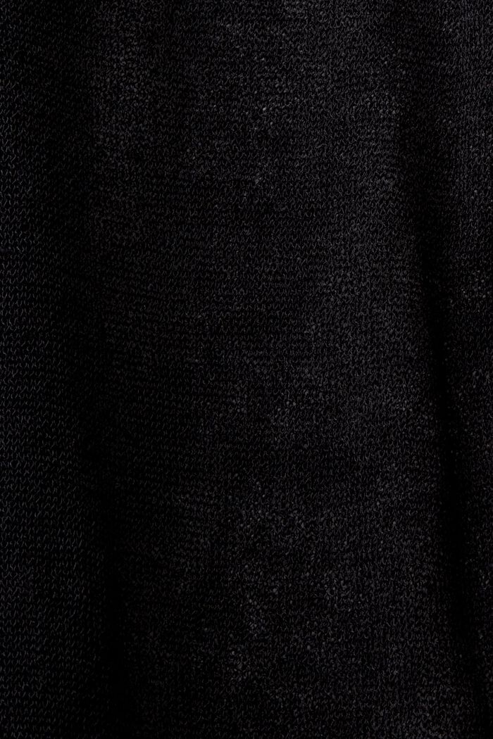 Transparant, gebreid vest, BLACK, detail image number 6