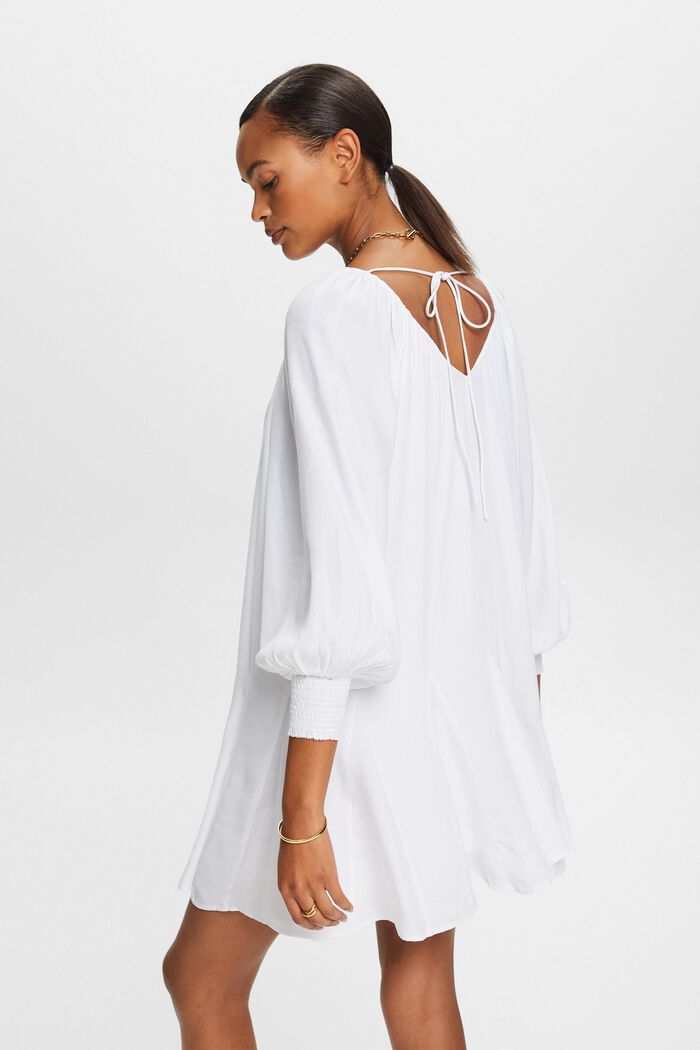 Godet mini-jurk, WHITE, detail image number 3
