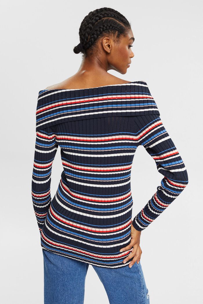Off-the-shoulder-sweater, NEW NAVY, detail image number 5