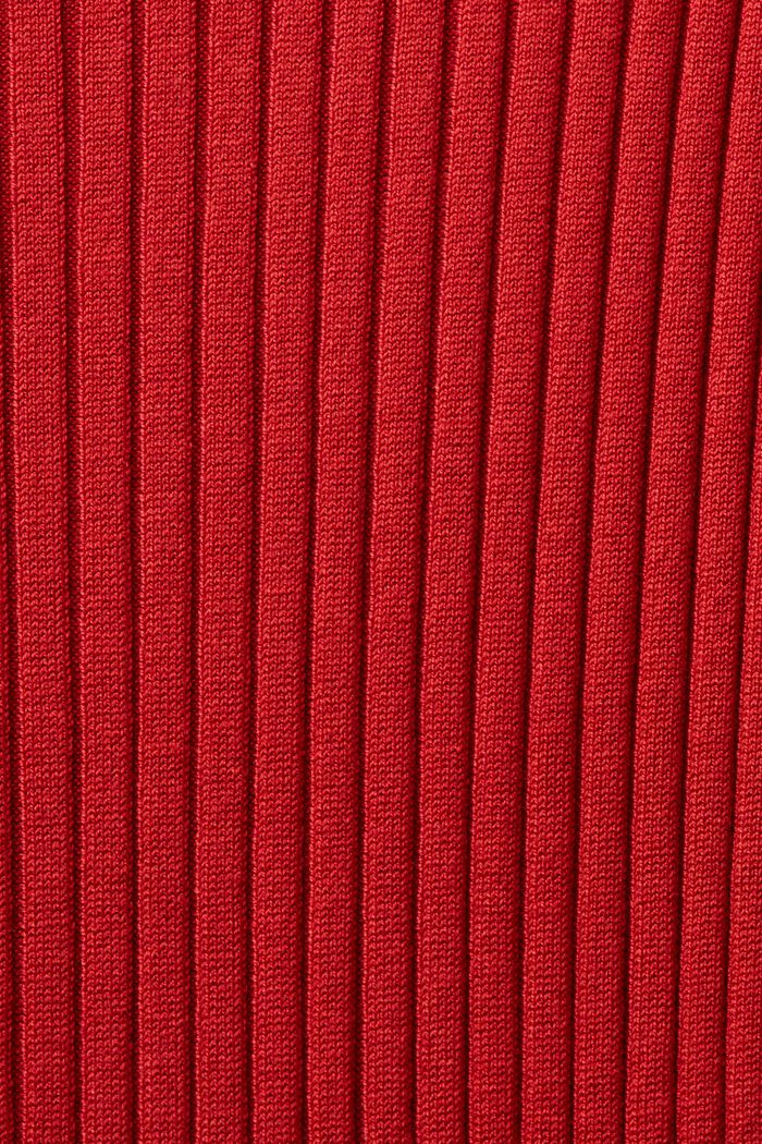 Maxi-jurk van ribbreisel, DARK RED, detail image number 7