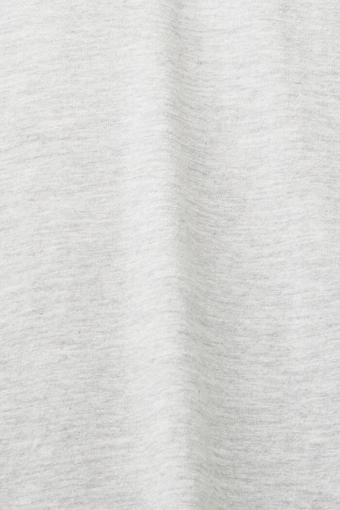 T-shirt met V-hals van een mix van organic cotton, LIGHT GREY, detail image number 4