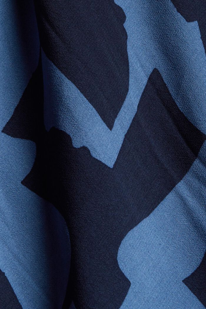 Midi-jurk met motief, LENZING™ ECOVERO™, GREY BLUE, detail image number 4