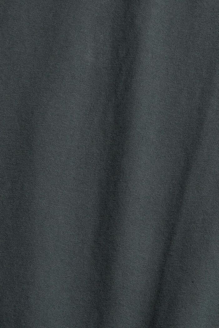 Jersey T-shirt met knoopsluiting, TEAL BLUE, detail image number 4