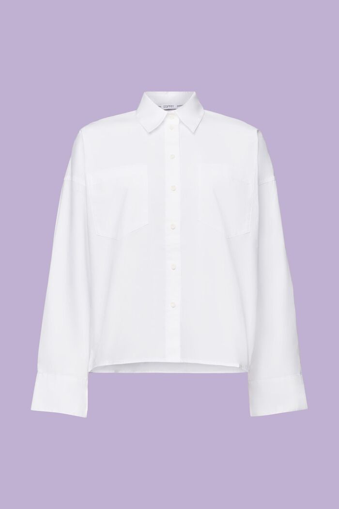 Overhemd van katoen-popeline met knoopsluiting, WHITE, detail image number 6
