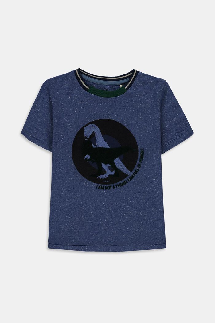 T-shirt met print, van 100% katoen, BLUE, detail image number 0