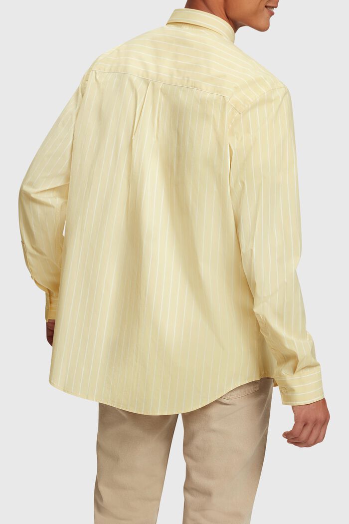Gestreept shirt van popeline met relaxed fit, SUNFLOWER YELLOW, detail image number 1