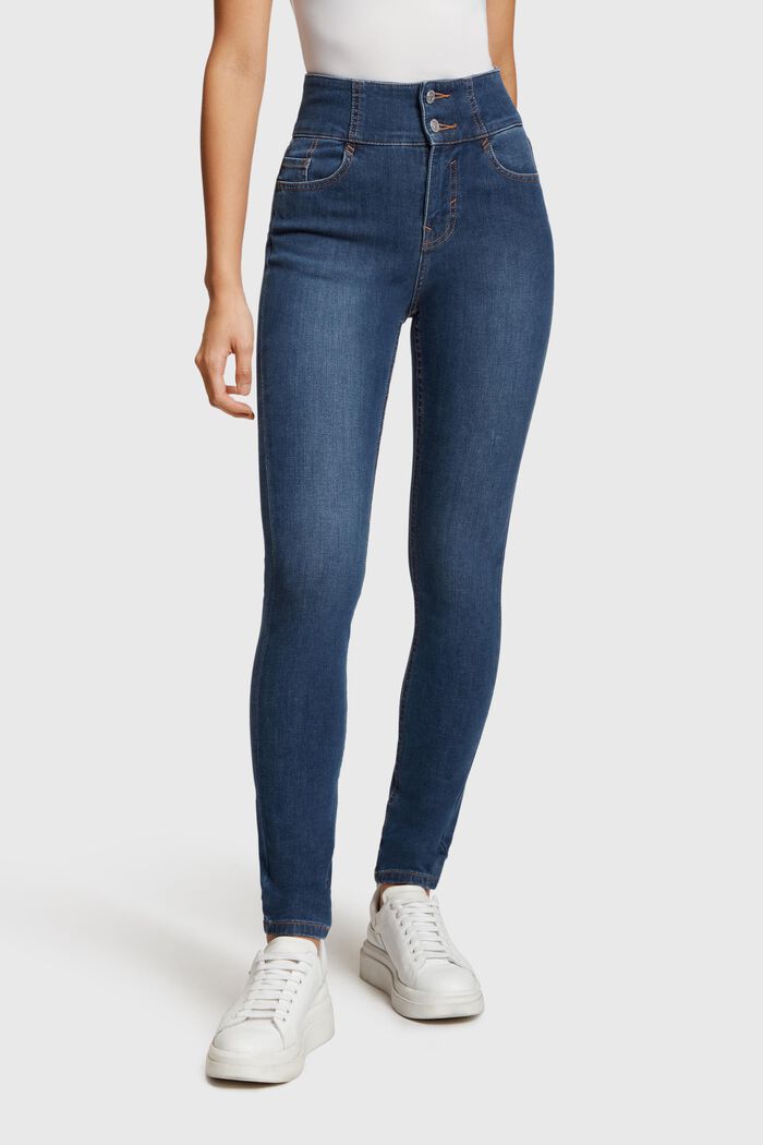 Body Contour: high rise skinny jeans