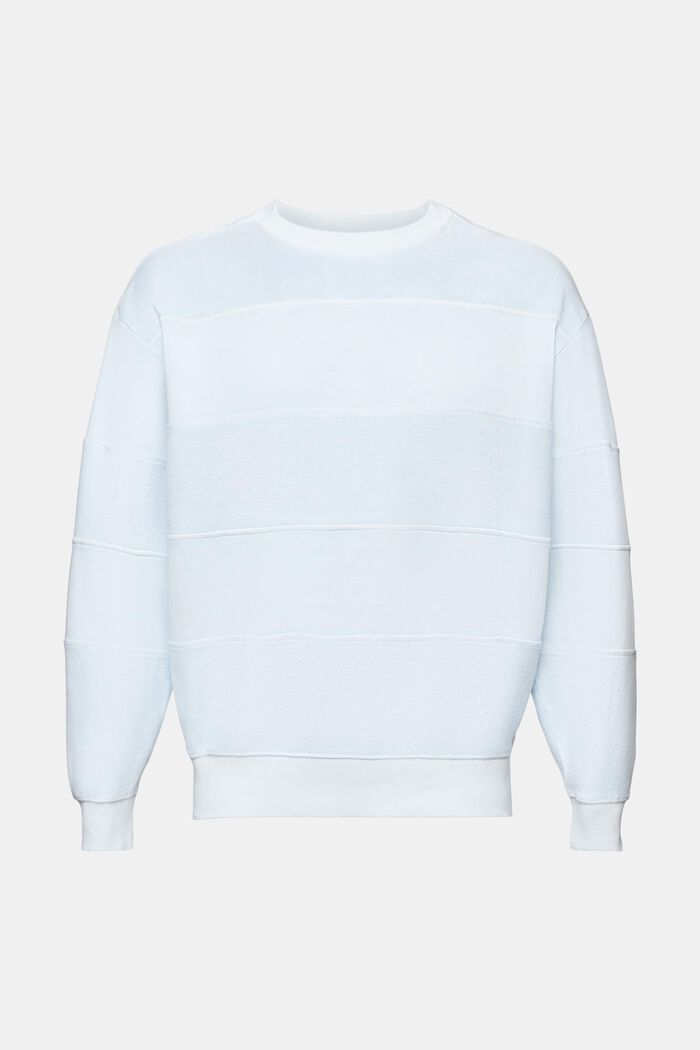Gestructureerd sweatshirt van organic cotton, LIGHT BLUE, detail image number 6
