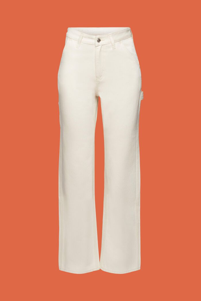 Klassieke high rise jeans met retrolook, OFF WHITE, detail image number 6