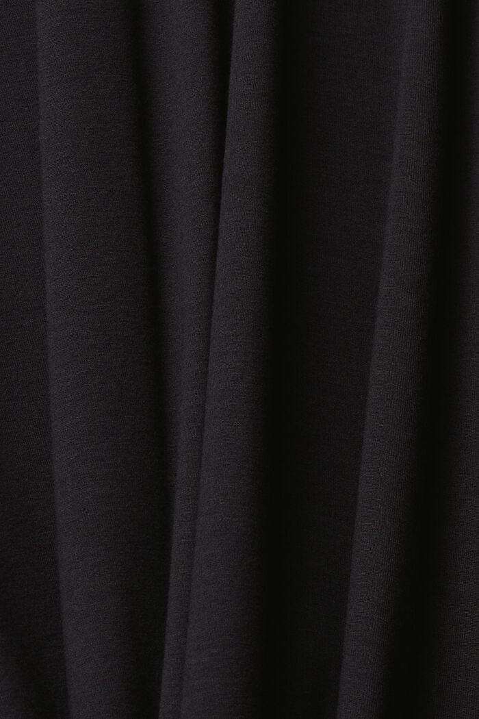 Jersey midi-jurk met strikceintuur, BLACK, detail image number 5