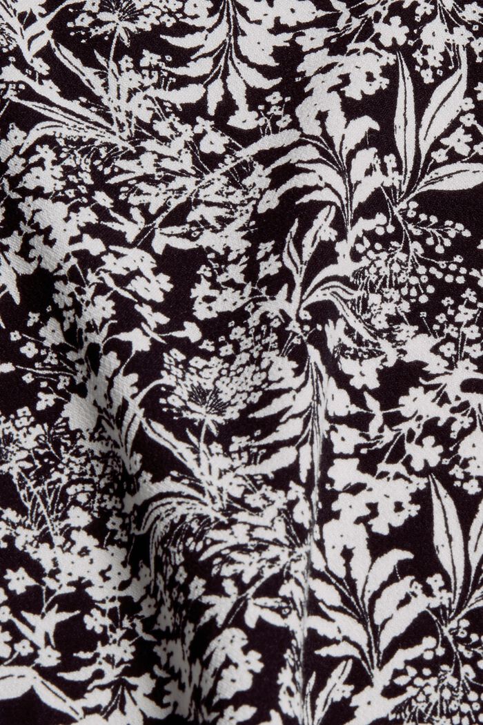 Gedessineerde blousetop van LENZING™ ECOVERO™, BLACK, detail image number 4