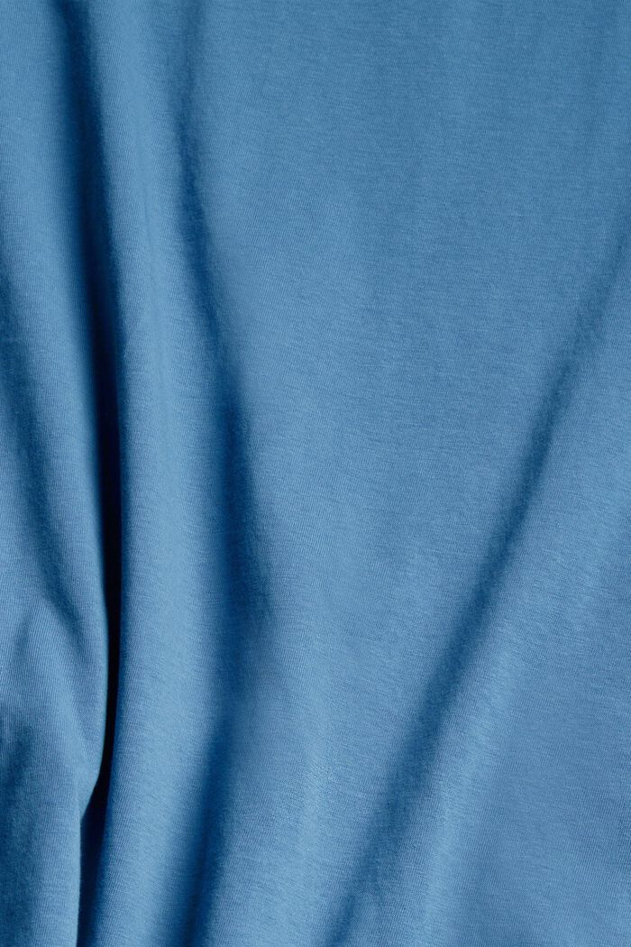 Jersey T-shirt met print, 100% biologisch katoen, BLUE, detail image number 4