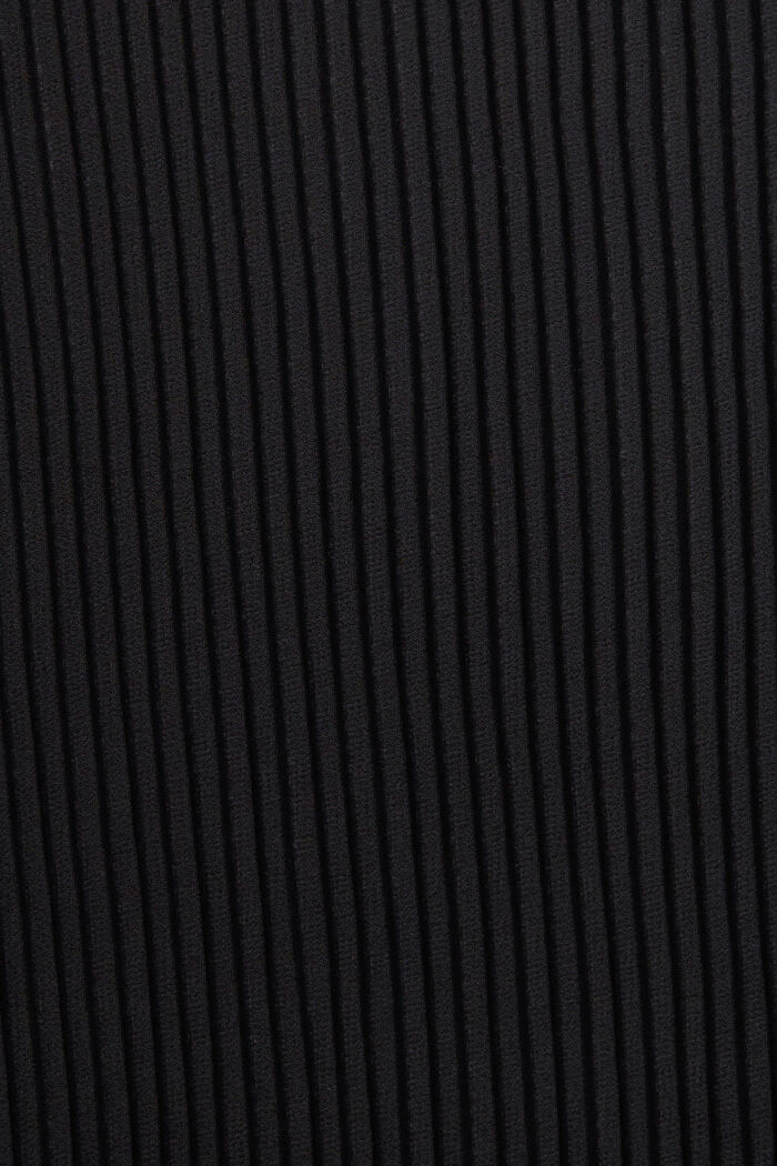 Mouwloze jurk met plissés, LENZING™ ECOVERO™, BLACK, detail image number 5