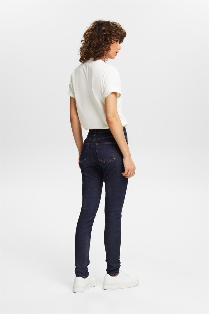 Mid rise skinny jeans, BLUE RINSE, detail image number 2