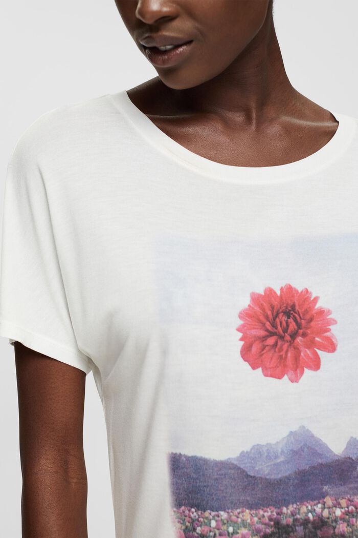 T-shirt met print, LENZING™ ECOVERO™, NEW OFF WHITE, detail image number 3