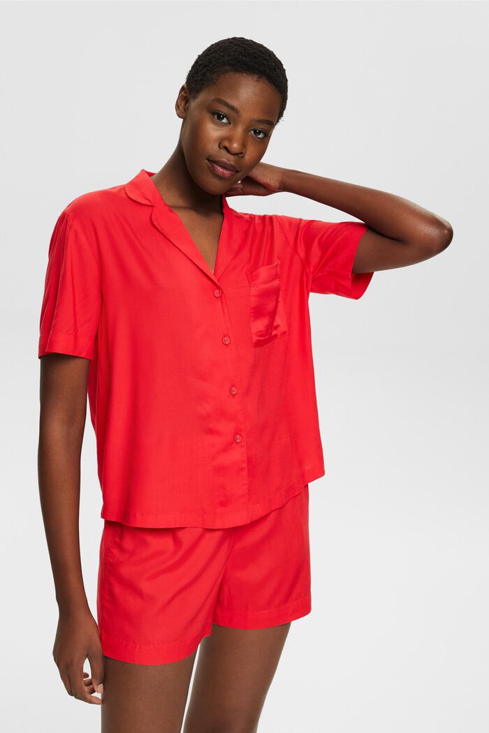 Pyjamaset met short, RED, detail image number 0