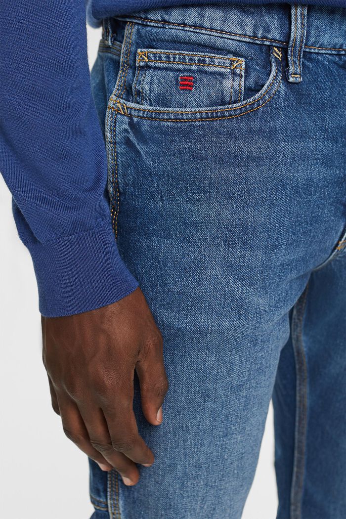 Carpenter straight fit jeans, BLUE MEDIUM WASHED, detail image number 2
