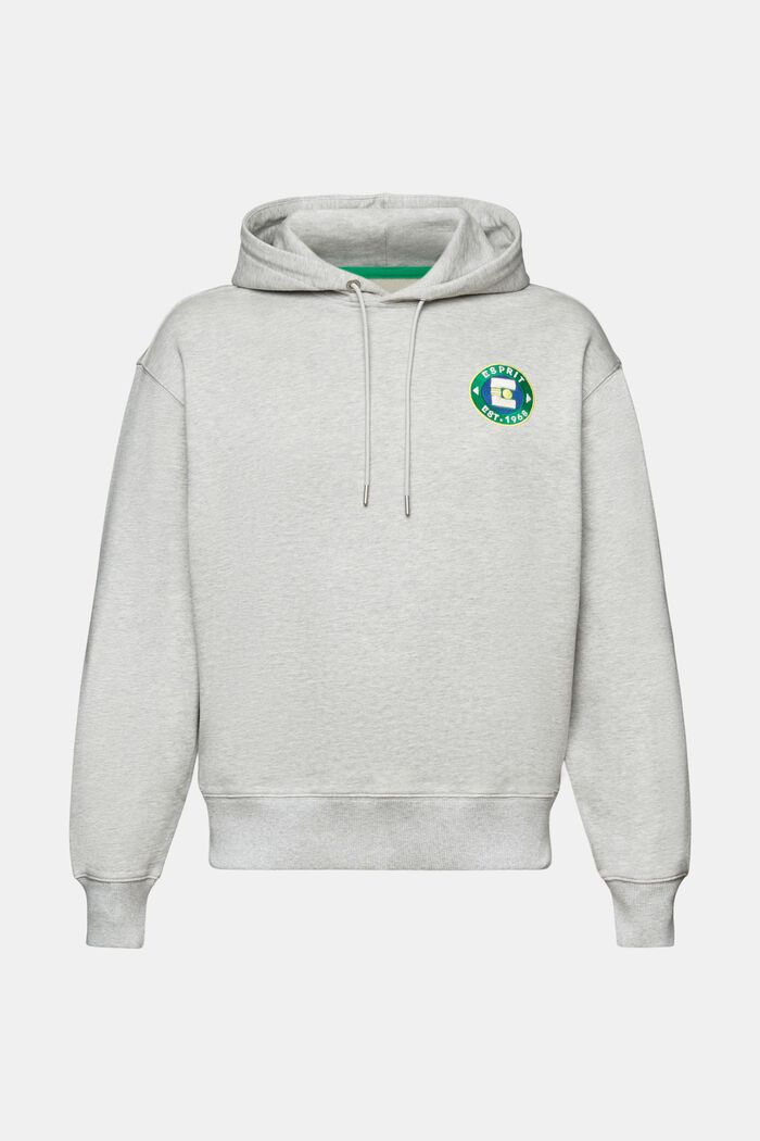 Katoenen hoodie met logo, LIGHT GREY, detail image number 6