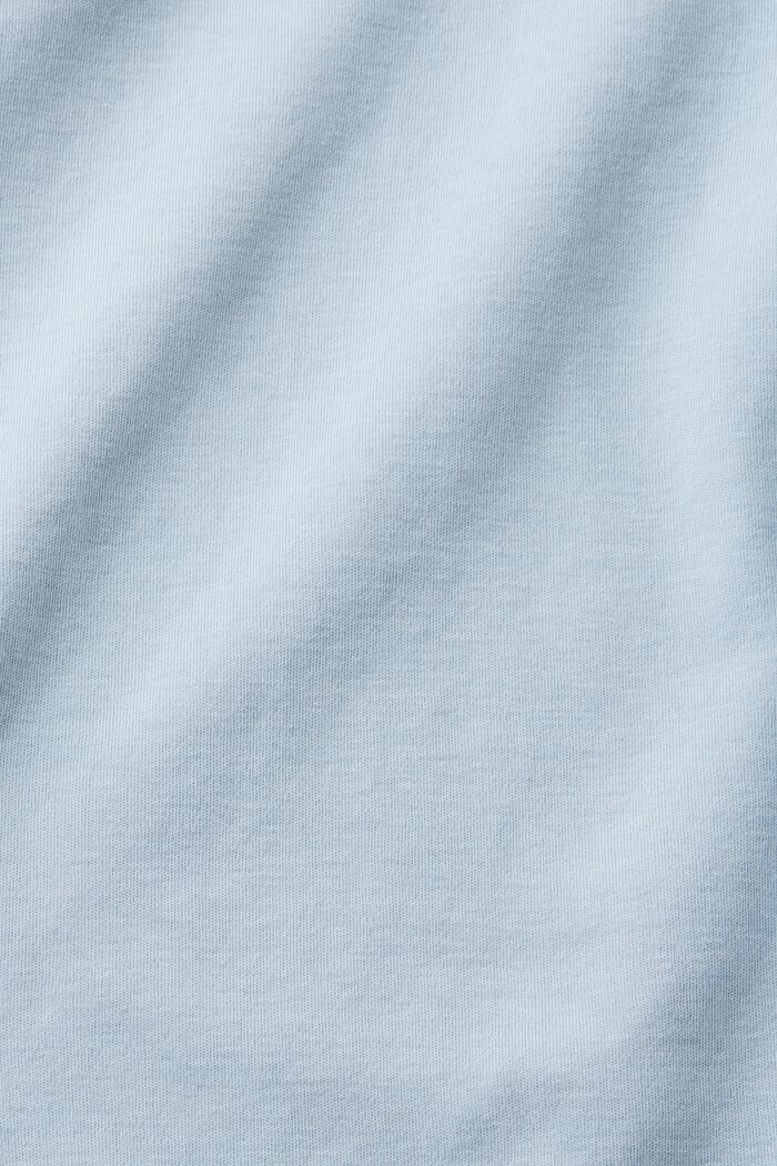 T-shirt van biologisch katoen met geborduurd logo, PASTEL BLUE, detail image number 6