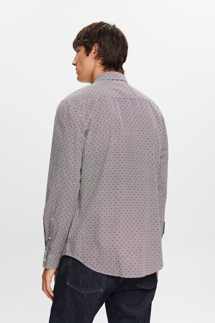 Buttondown-overhemd met motief, 100% katoen, DARK BROWN, detail image number 3
