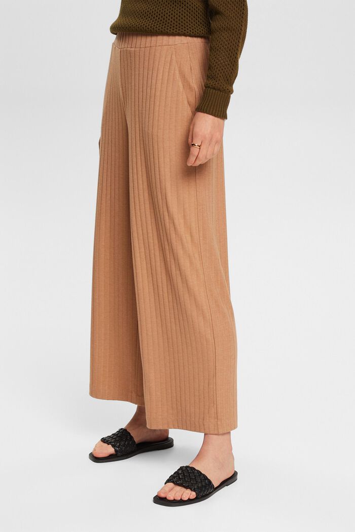 Culotte met riblook, LIGHT TAUPE, detail image number 0