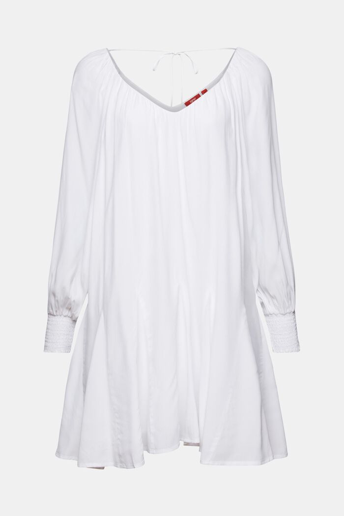 Godet mini-jurk, WHITE, detail image number 6