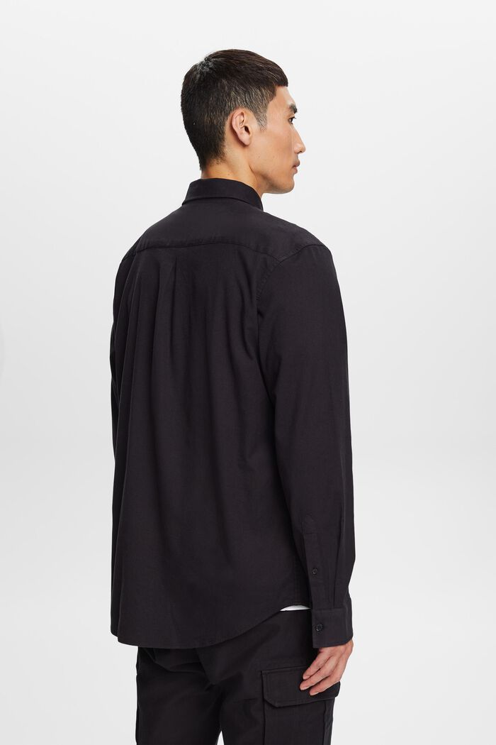 Twill regular fit-overhemd, BLACK, detail image number 3