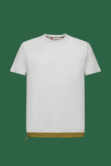 T-shirt van katoen-jersey met tunnelkoord