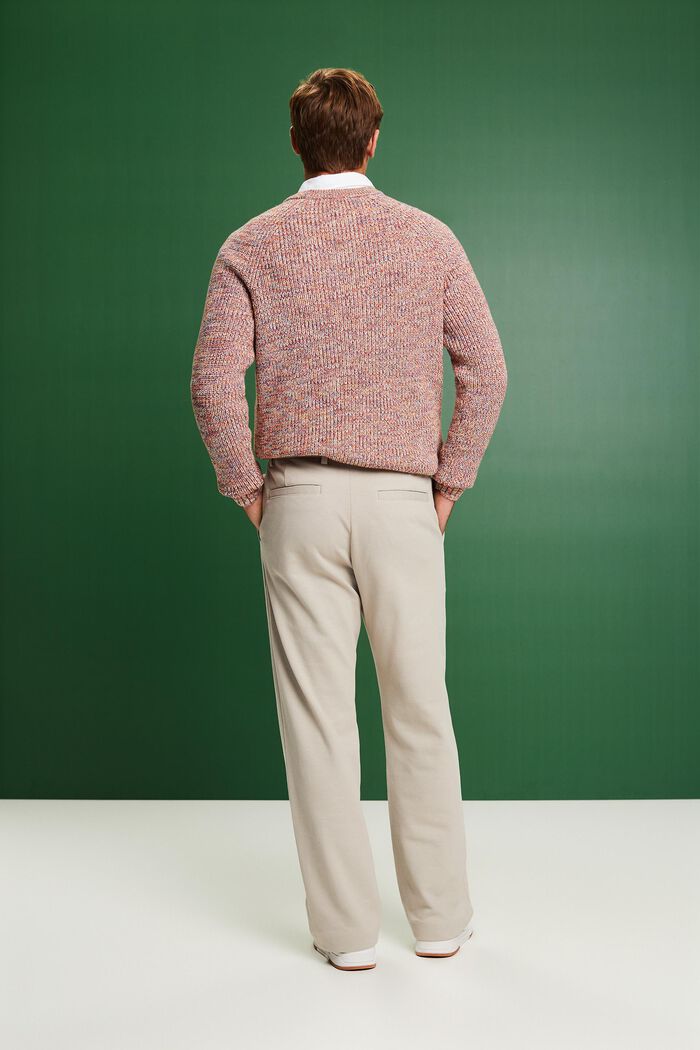 Jersey broek van piqué, BEIGE, detail image number 2