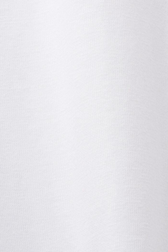 T-shirt met ronde hals, 100% katoen, WHITE, detail image number 5