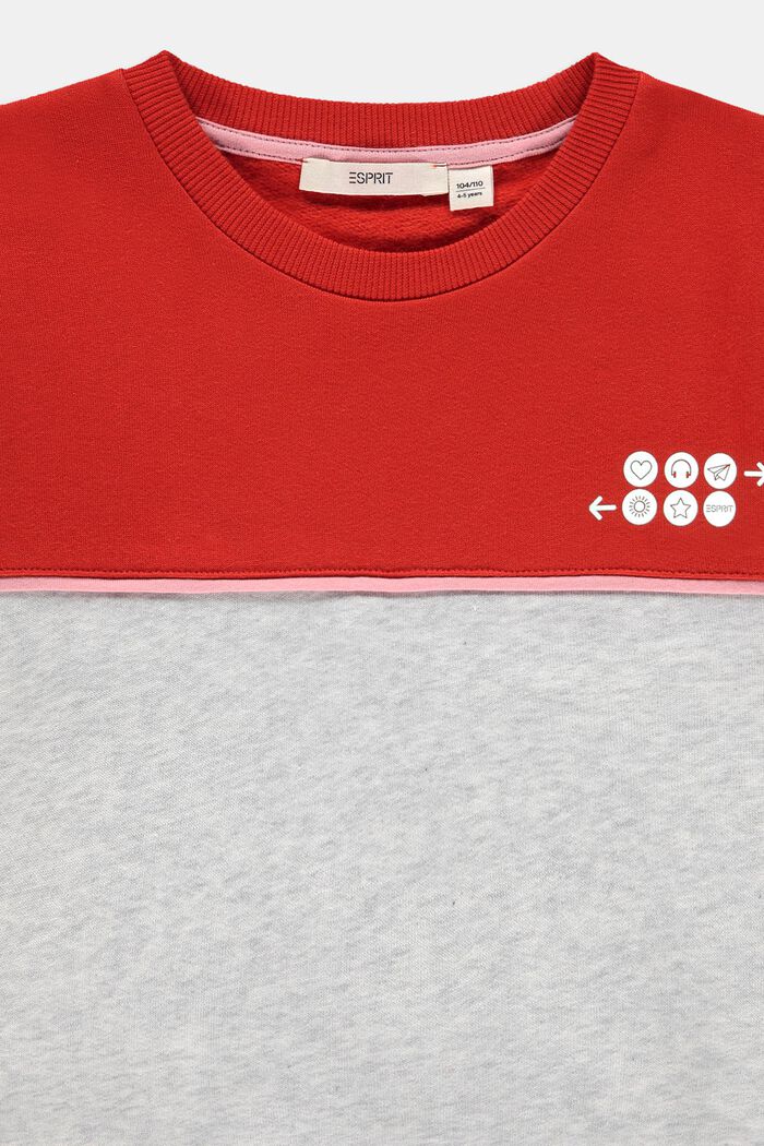 Sweatshirt met reflecterende print, RED, detail image number 2